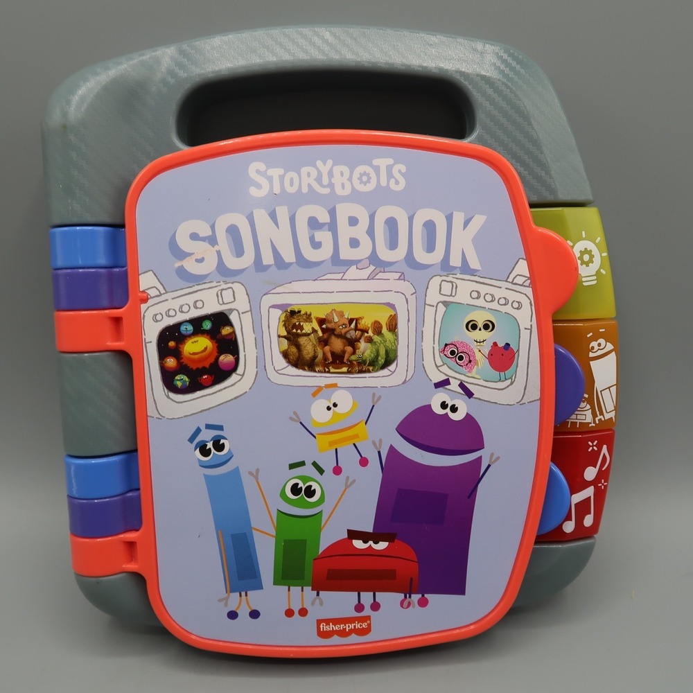 Fisher-Price StoryBots Songbook Electronic Book Lights Music  Space & Dinosaur